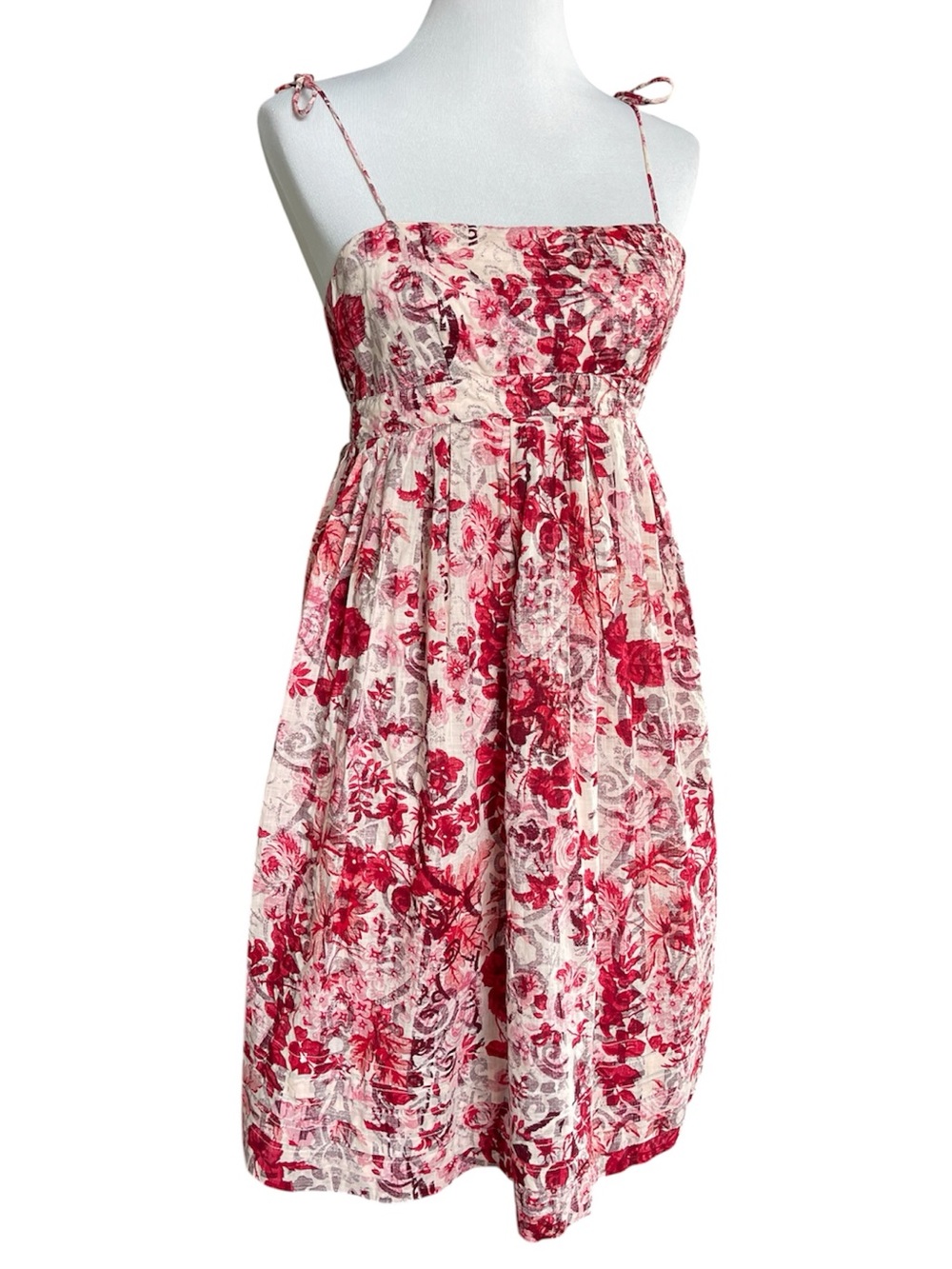Gap cotton floral fit and flare dress